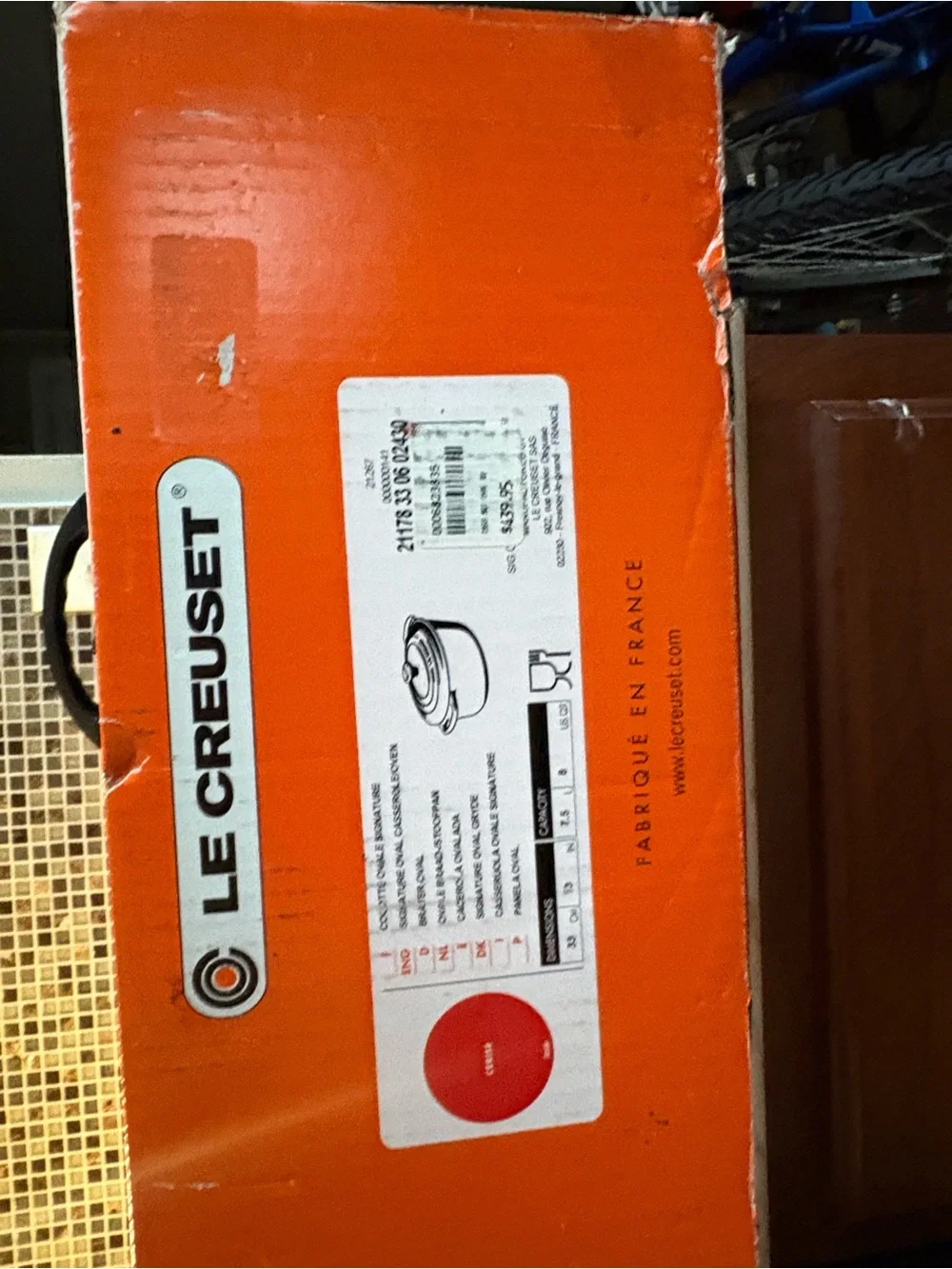 Le Creuset Orange Round Enameled Cast Iron Casserole